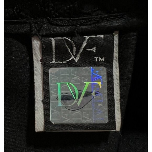 Diane von Furstenberg Sz 8 Black Lace Satin Tie Elegant Formal Wrap Dress RARE - Picture 12 of 14